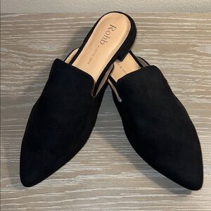 Rohb by Joyce Azria Maison Pointed Toe Flat Mule in Vegan Leather